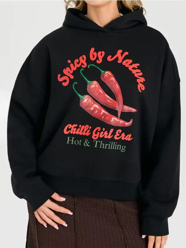 Felpa con cappuccio e stampa sul retro - nero