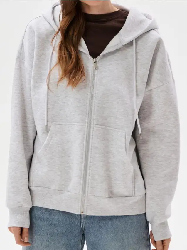 Felpa con cappuccio e zip basic - altro