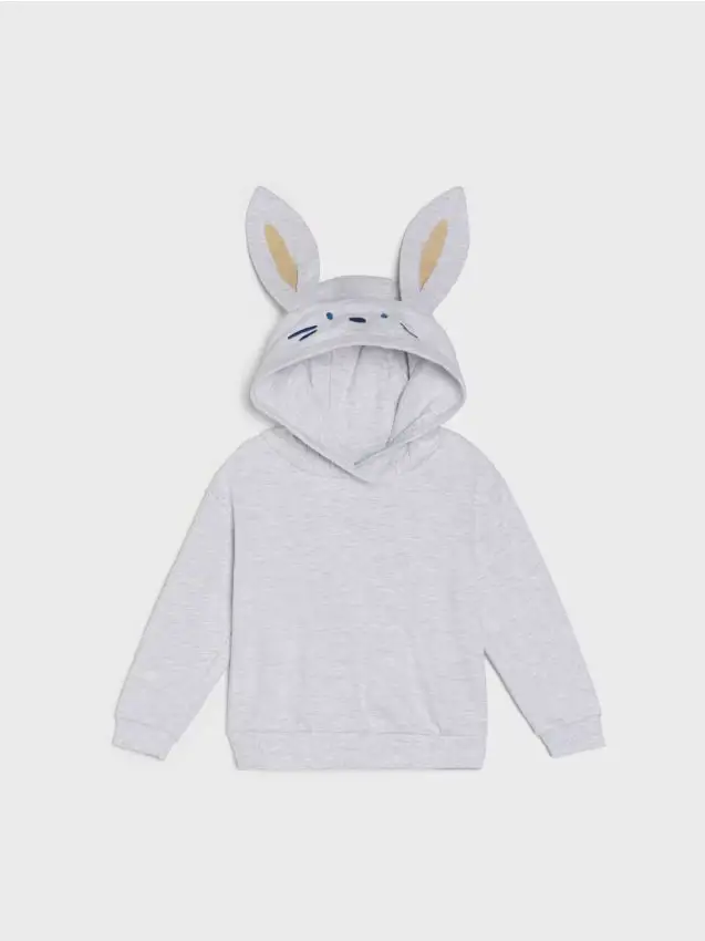 Felpa con cappuccio - grigio chiaro