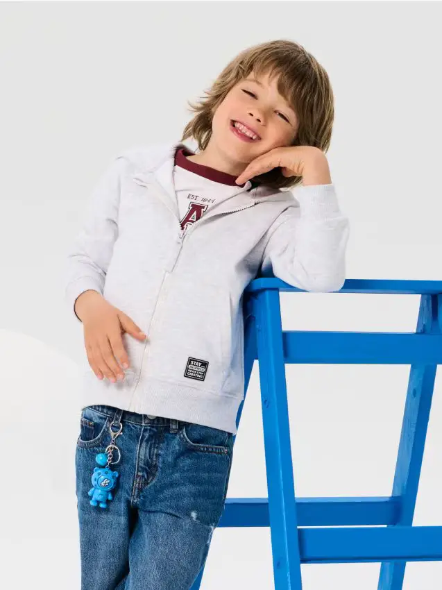 Felpa con cappuccio - grigio chiaro