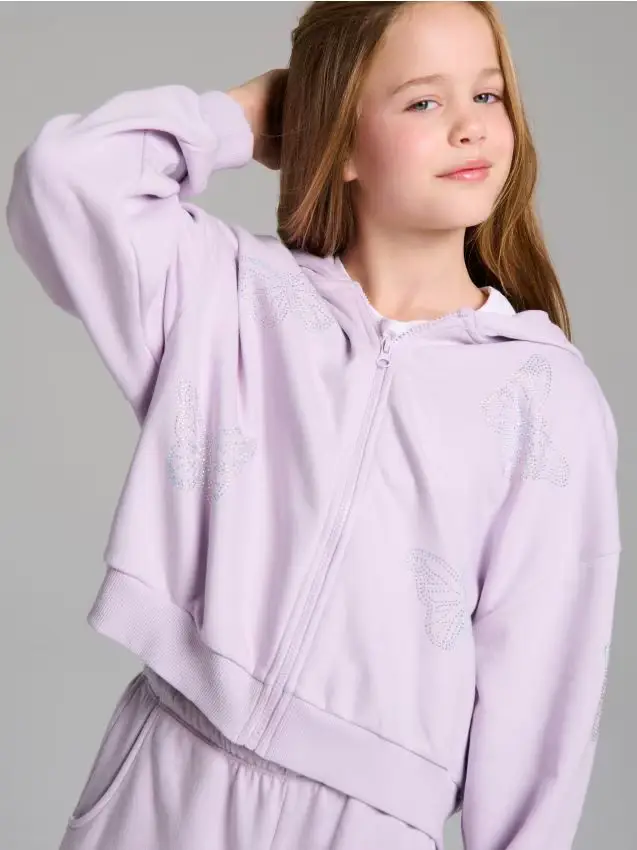 Felpa con cappuccio - lavanda