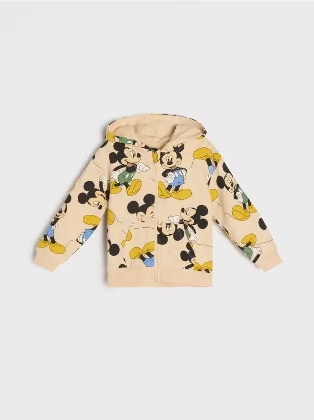 Felpa con cappuccio Mickey Mouse - beige