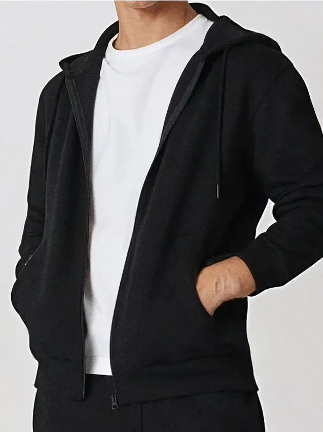 Felpa con cappuccio - nero