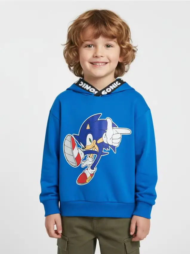 Felpa con cappuccio Sonic the Hedgehog - blu