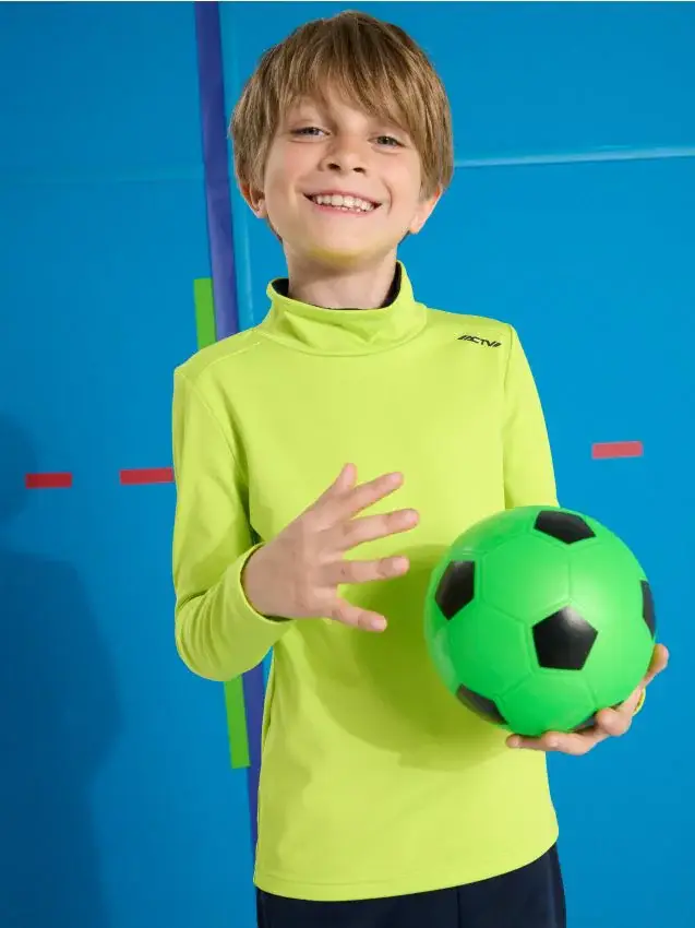 Felpa con collo rialzato Active - verde lime