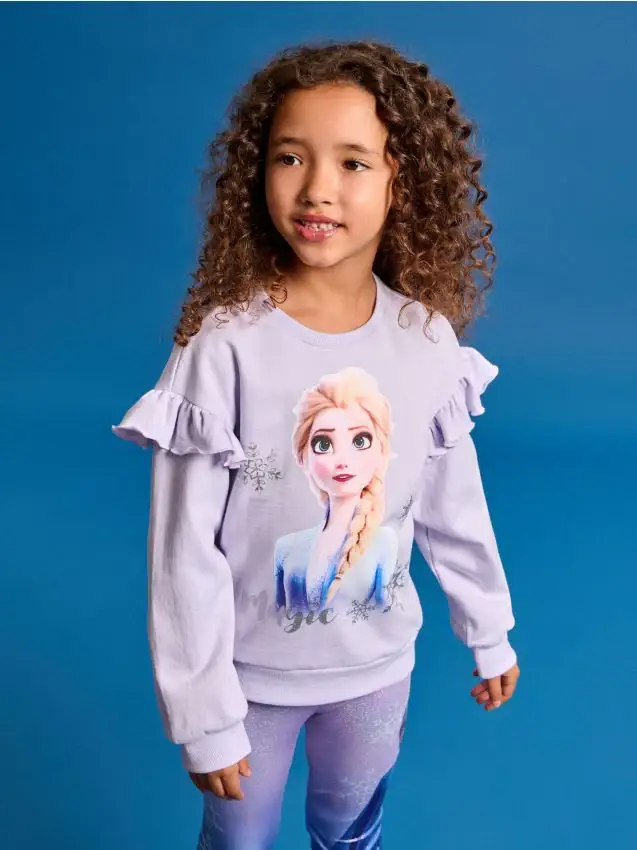 Felpa con dettagli a volant Frozen - lavanda