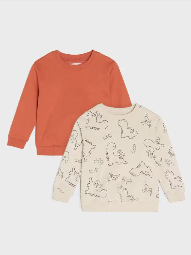 Felpa con scollo crewneck 2 pack - rosso