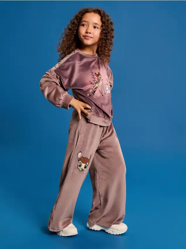 Felpa con scollo crewneck Bambi - caffè Caffè