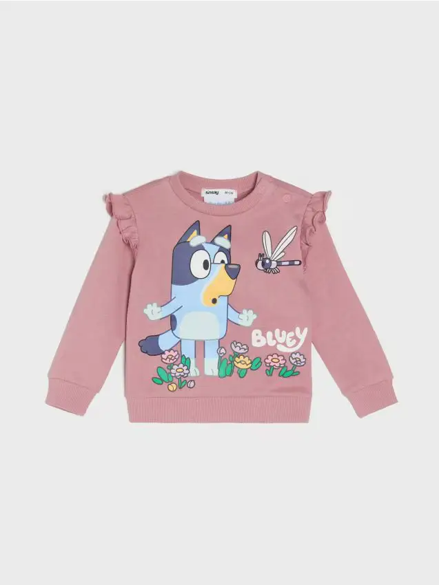 Felpa con scollo crewneck Bluey - rosa