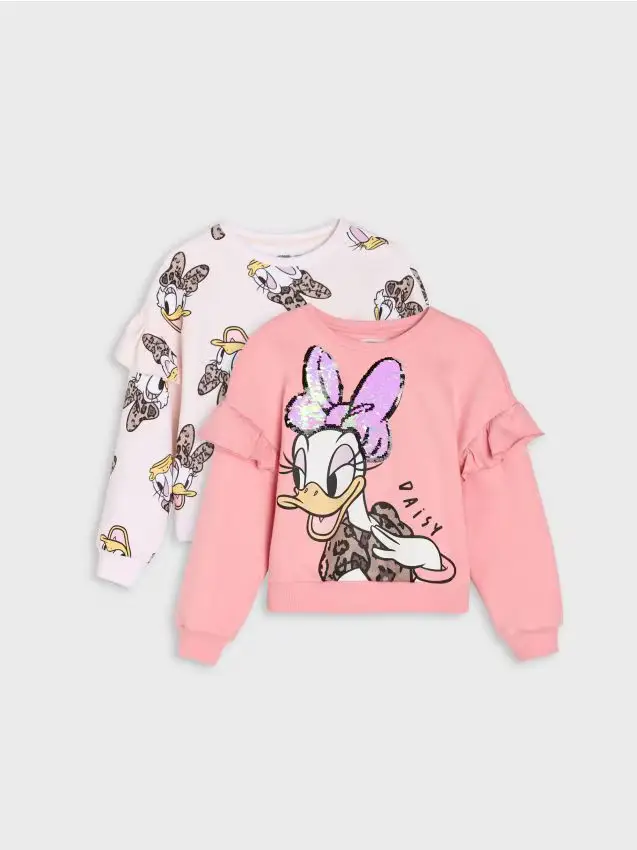 Felpa con scollo crewneck Daisy 2 pack - rosa cipria