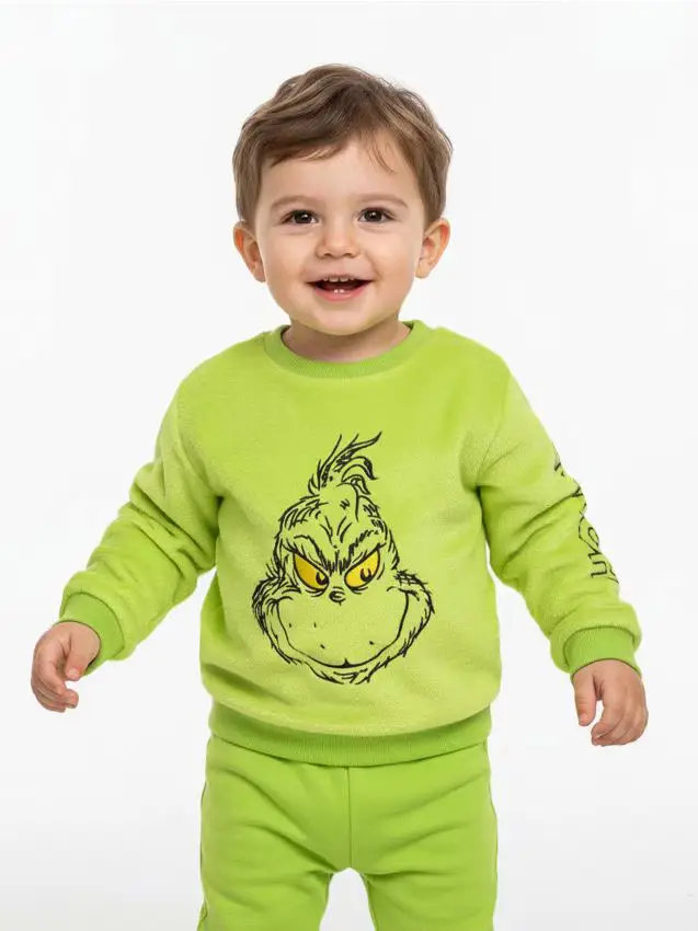 Felpa con scollo crewneck Grinch - verde fresco