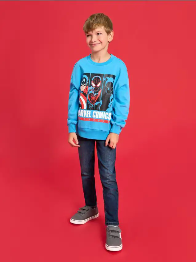 Felpa con scollo crewneck Marvel Comics - blu