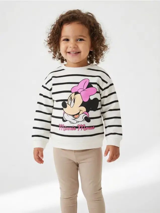 Felpa con scollo crewneck Minnie Mouse - panna