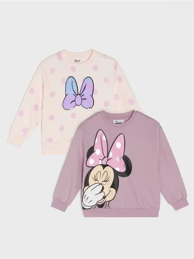 Felpa con scollo crewneck Minnie - multicolor