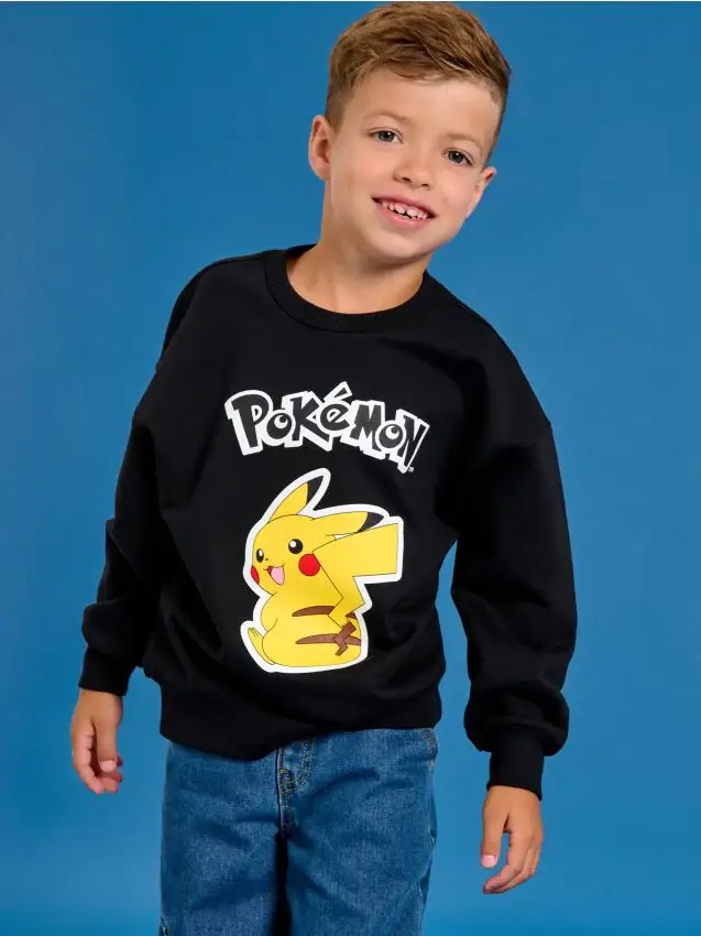 Felpa con scollo crewneck Pokemon - nero