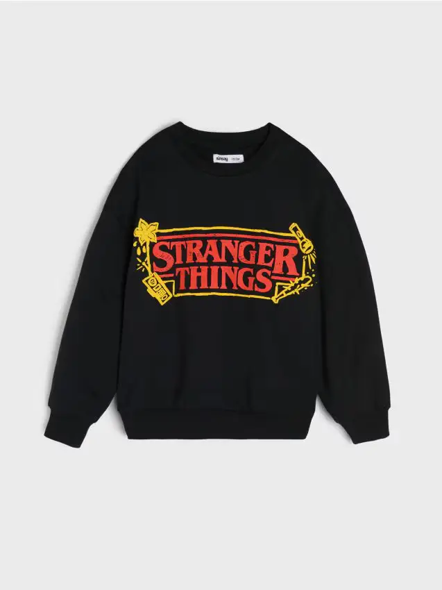Felpa con scollo crewneck Stranger Things - nero