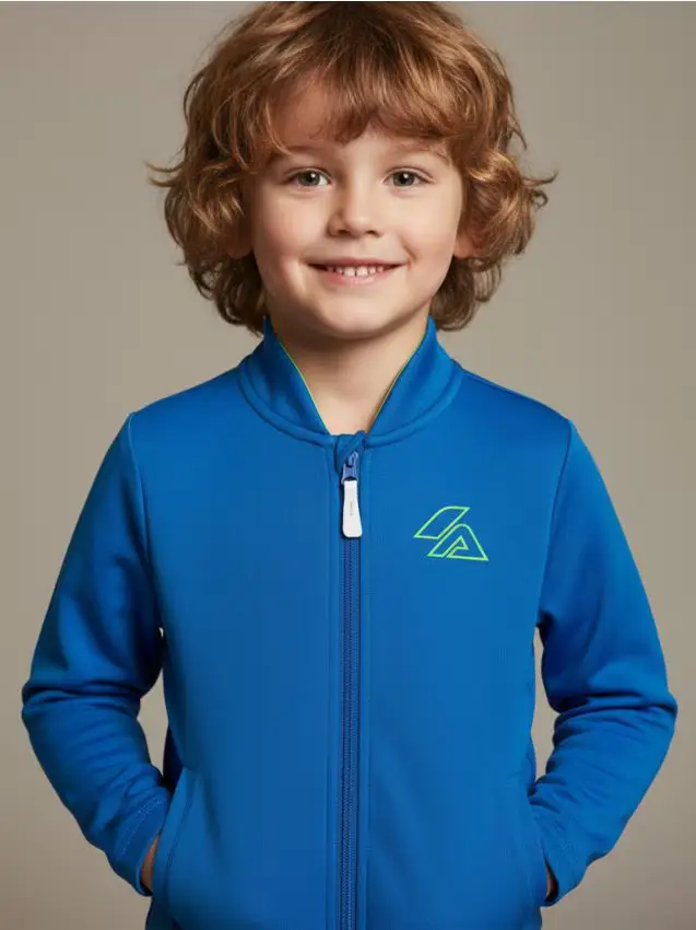 Felpa con stampa riflettente Active - blu