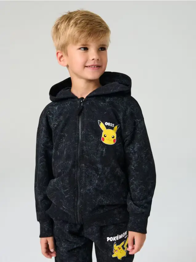 Felpa con stampa sulla schiena Pokémon - antracite