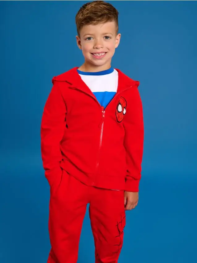 Felpa con stampa sulla schiena Spider-Man - rosso