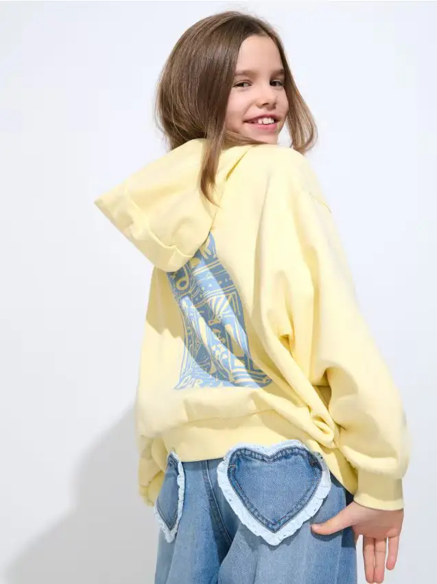 Felpa con zip e stampa sulla schiena - altro