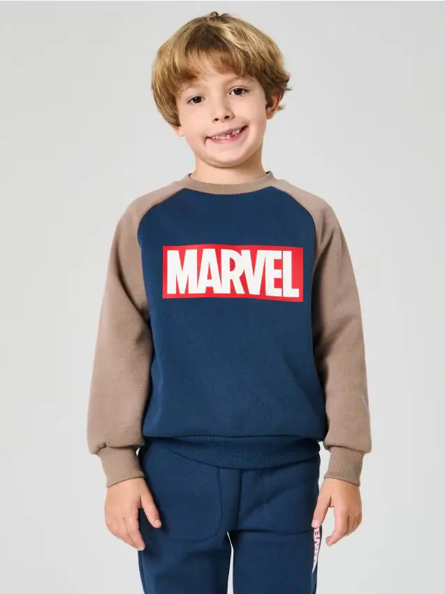 Felpa crewneck con isolamento Marvel - blu scuro