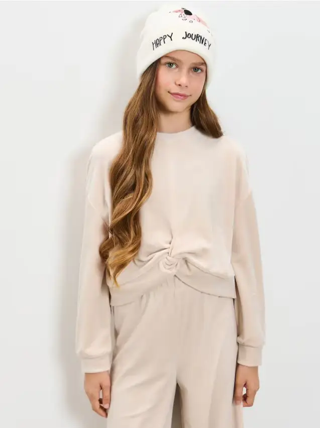 Felpa girocollo - beige