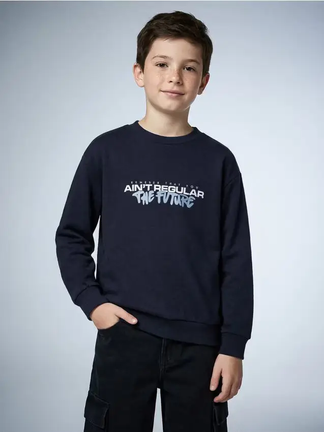 Felpa girocollo - blu scuro