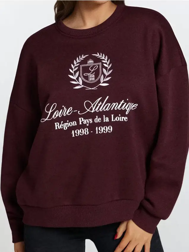 Felpa girocollo - bordeaux