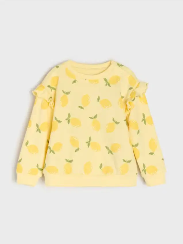 Felpa girocollo - giallo chiaro