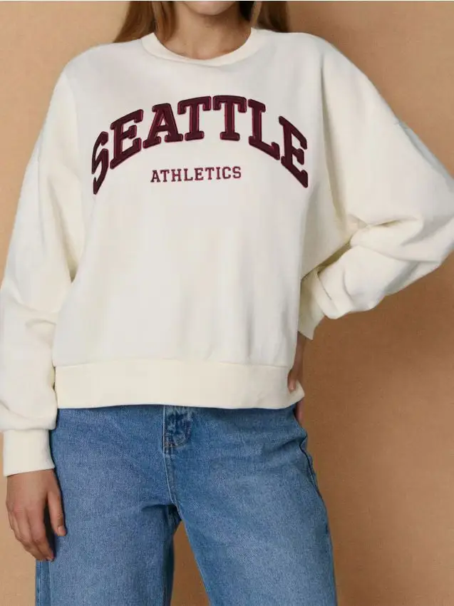 Felpa girocollo - nude