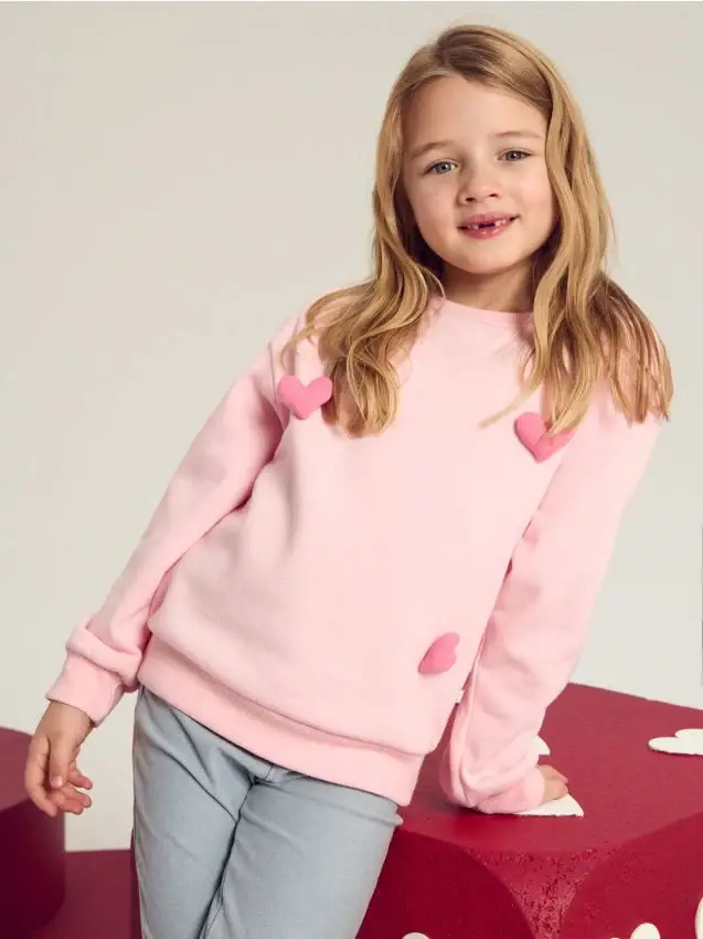 Felpa girocollo - rosa