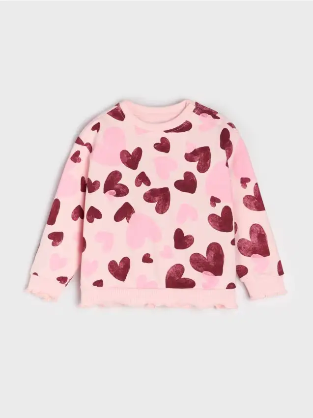 Felpa girocollo - rosa pastello