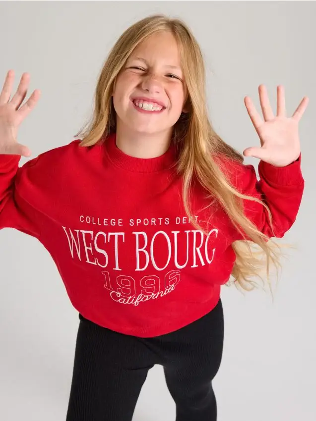 Felpa girocollo - rosso