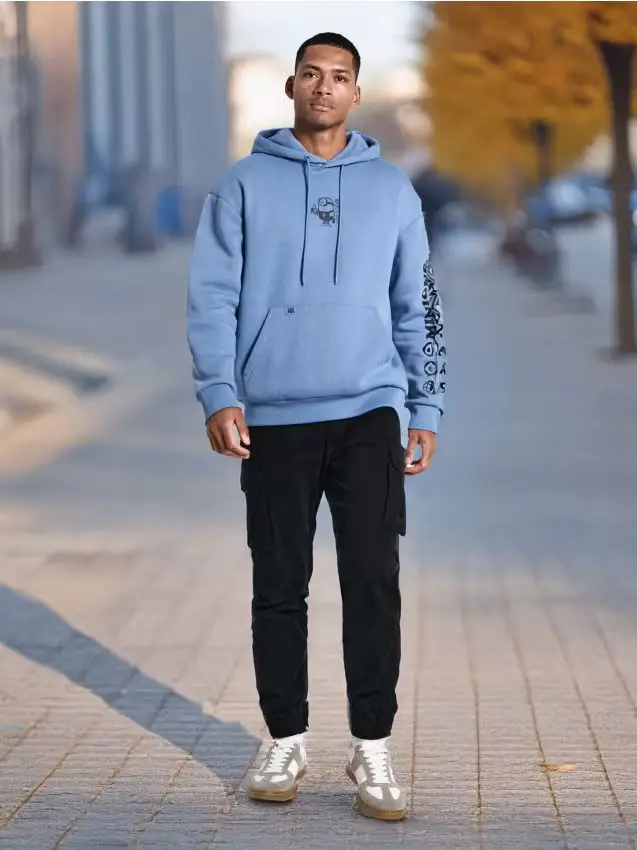 Felpa Minions - grey blue