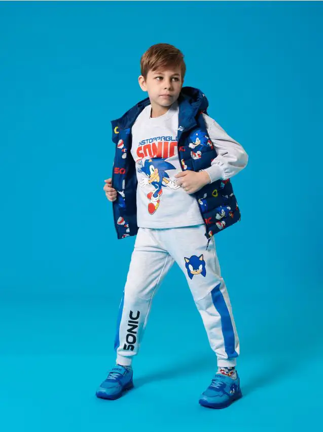 Felpa Sonic The Hedgehog - grigio chiaro