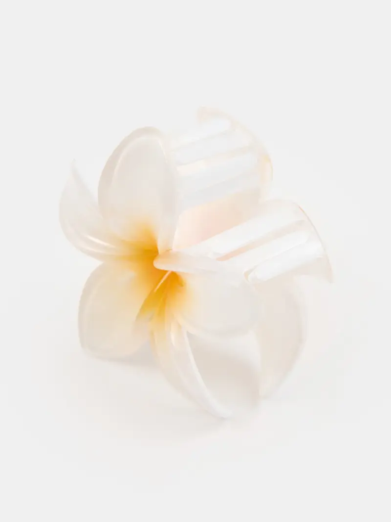 Fermaglio per capelli a forma di fiore - panna miniatura 4