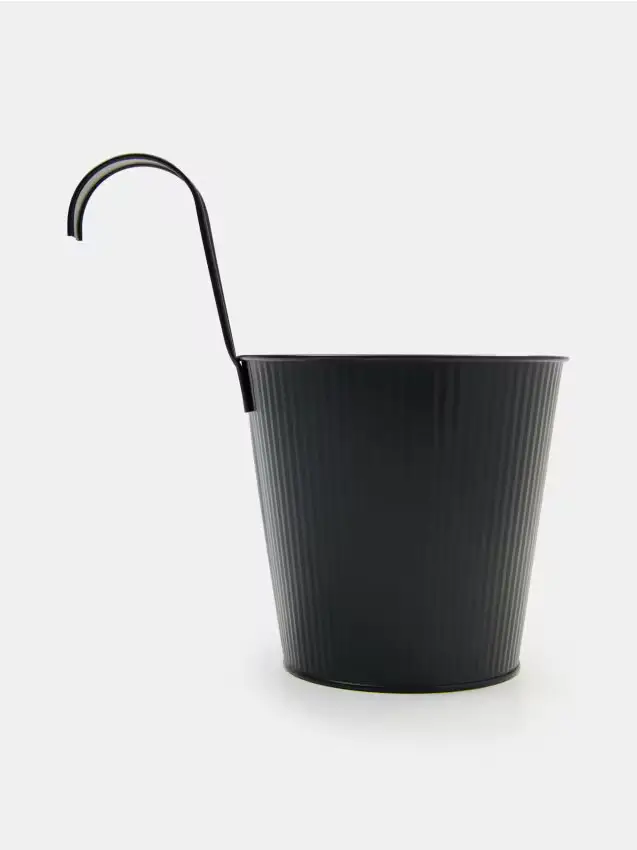 Fioriera da appendere alla ringhiera - nero