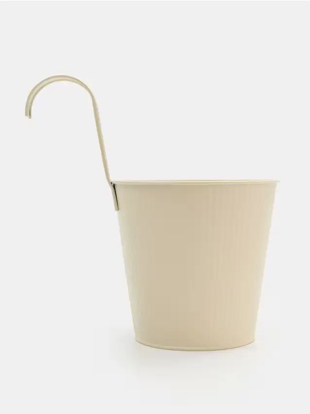 Fioriera da appendere alla ringhiera - panna