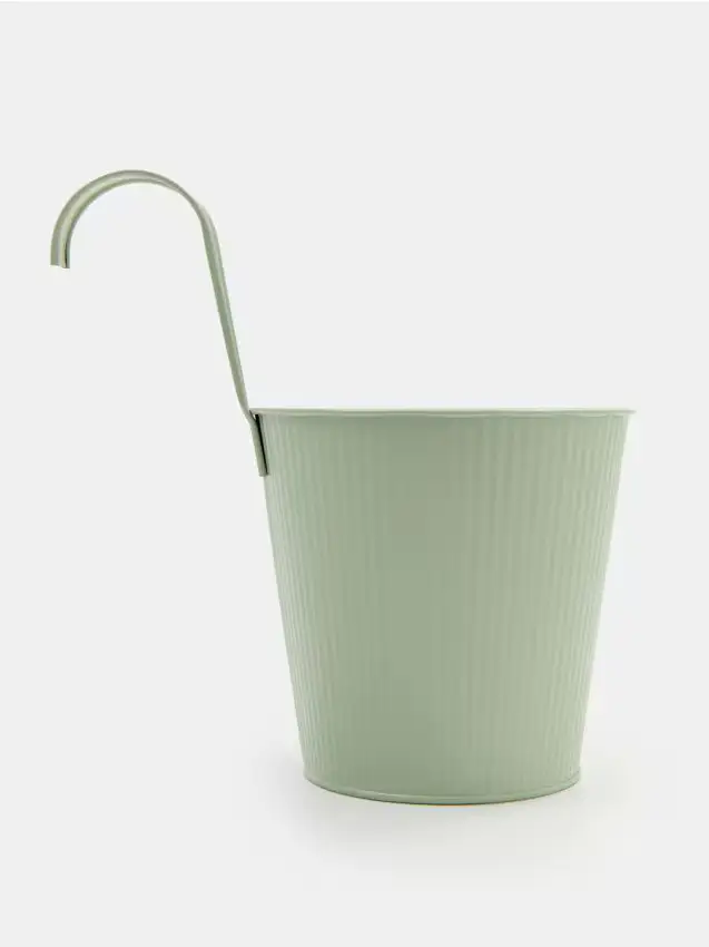 Fioriera da appendere alla ringhiera - verde pallido