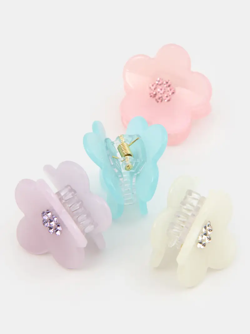 Forcine con fiore 4 pack - multicolor miniatura 3