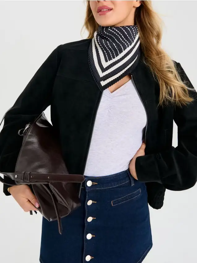 Foulard A Coste - nero