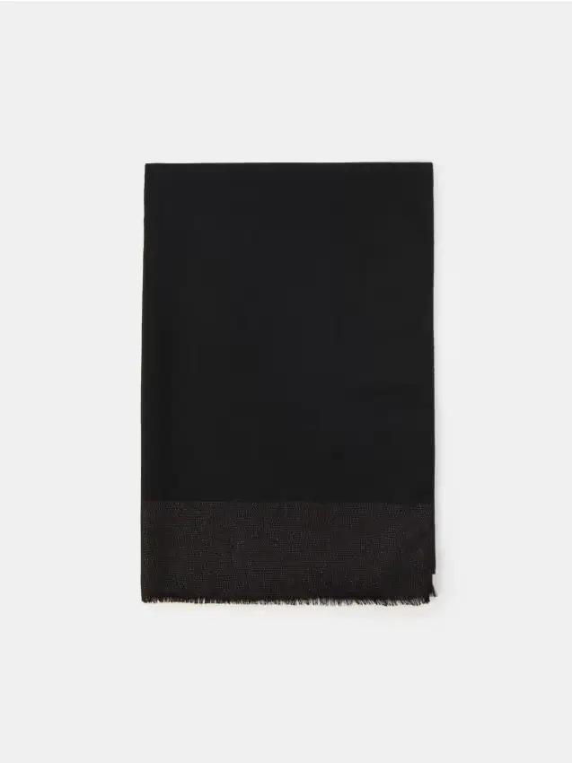 Foulard con filo metallico - nero