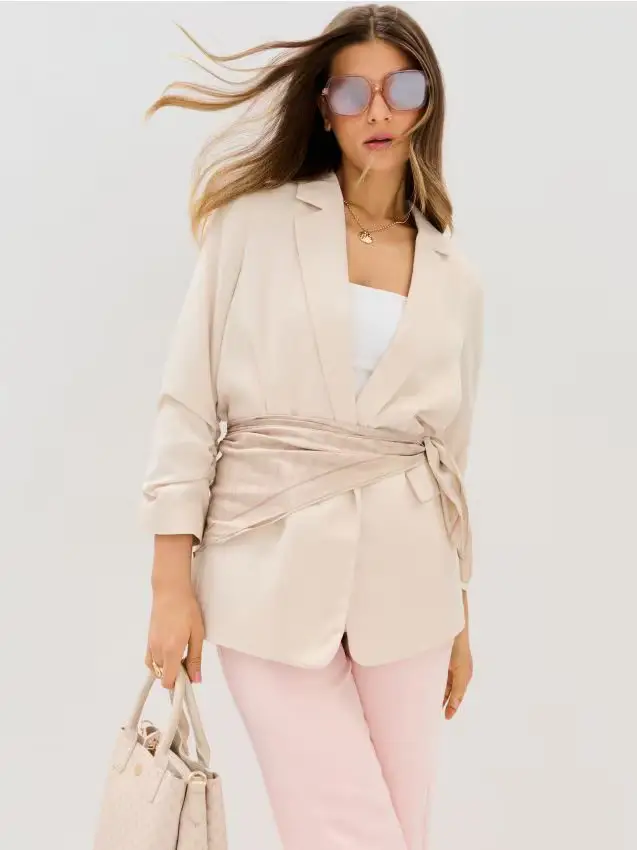 Foulard Con Motivo - beige