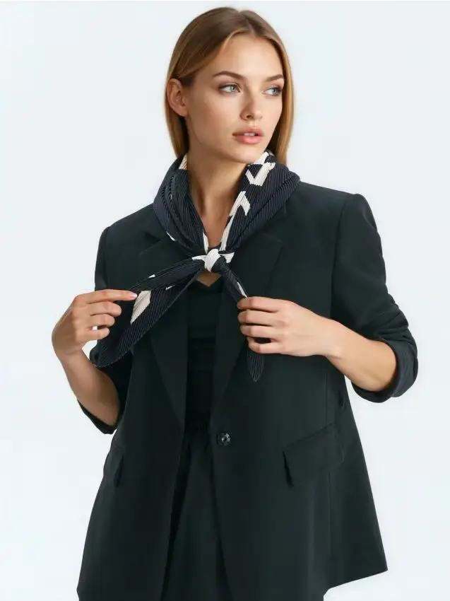 Foulard Con Motivo - nero