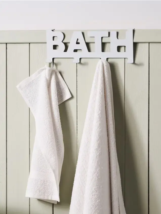 Gancio per porta da bagno - bianco