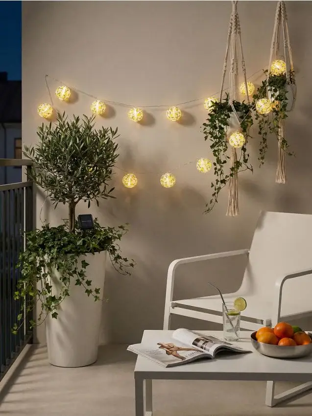 Ghirlanda solare LED con motivo limoni - giallo