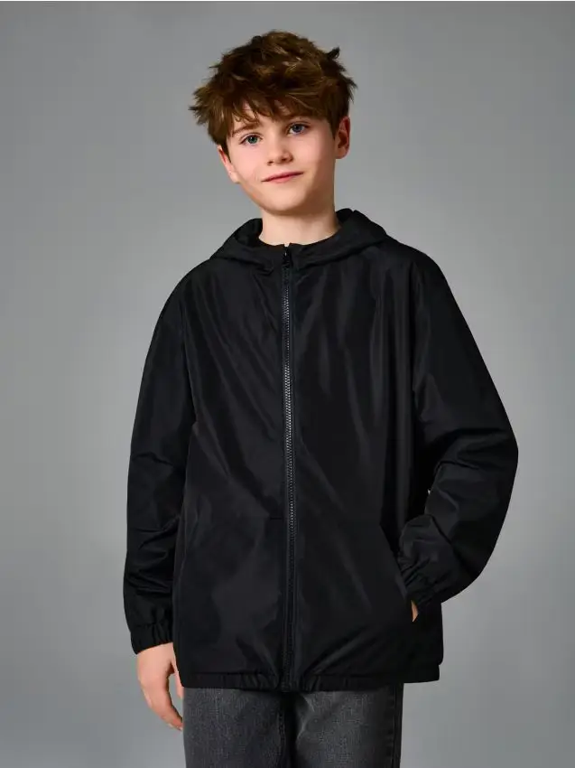 Giacca a vento leggera con cappuccio - nero