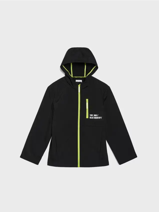 Giacca a vento leggera con cappuccio - nero