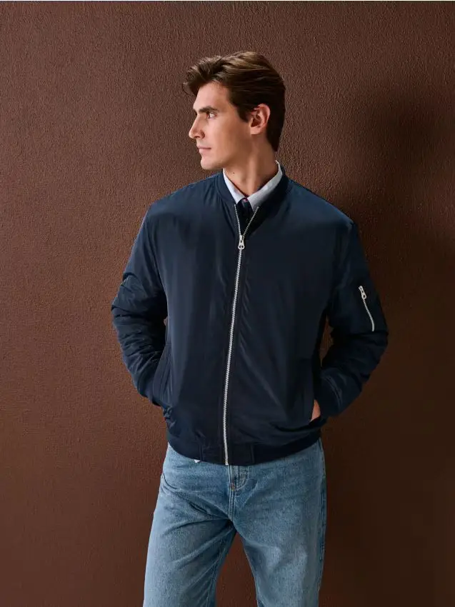 Giacca bomber imbottita - blu scuro