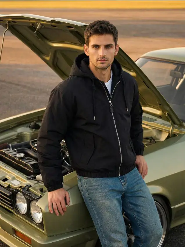 Giacca bomber imbottita - nero